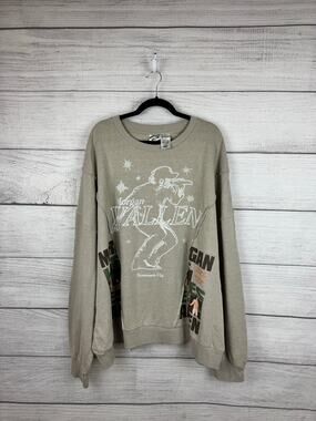 Morgan Wallen Men's Khaki Country Music Graphic Sweatshirt Size 3XL